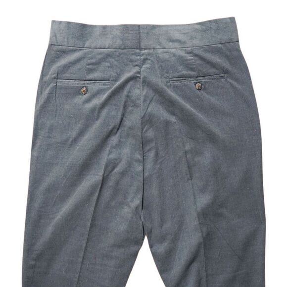 Mens 34 Gurkha Pants Gray Corduroy 100% Cotton Flat Front Straight Fit Trousers - Picture 5 of 7